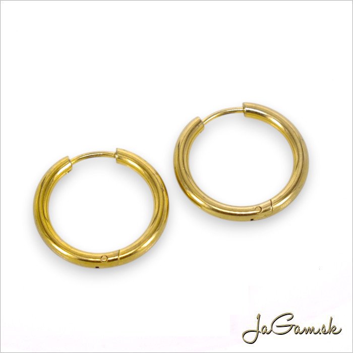 Kruhové náušnice CHIRURGICKÁ OCEĽ 21mm, 2ks (CH1703g)